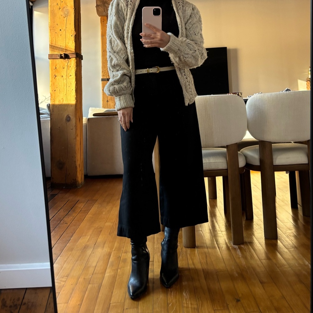 Anthropologie Maeve Black Wide-Leg Pants